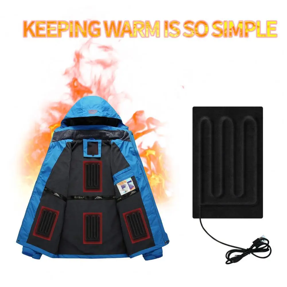 

Портативная нагревательная подушка для одежды с питанием от USB, электрическая грелка из синтетического волокна, сохраняющая тепло для путе...