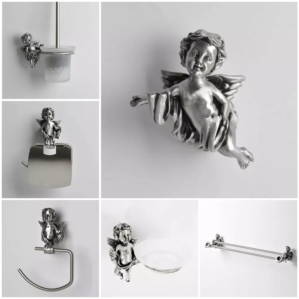 

Robe Hooks Ancient Tin Color Towel Hook Coat Clothes Hanger Door Rack Classic Angel Home Deco Wall Mount Bathroom Shelf MB-0782T