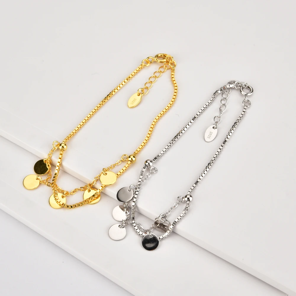 ANDYWEN серебро 925 пробы золотые монеты Женская Драгоценная камня круглые Подвесные