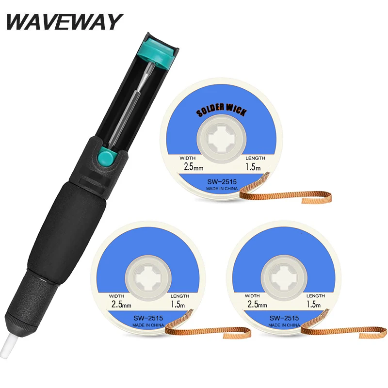 

Powerful Desoldering Pump Wick Suction Tin Vacuum Soldering Iron Desolder Gun Soldering Solder Sucker Remover Hand Welding Tools