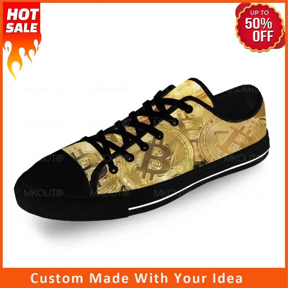 

Dogecoin Doge Coin Bitcoin Cryptocurrency Cartoon Casual Cloth Shoes Low Top Breathable Lightweight 3D Print Men Women Sneakers