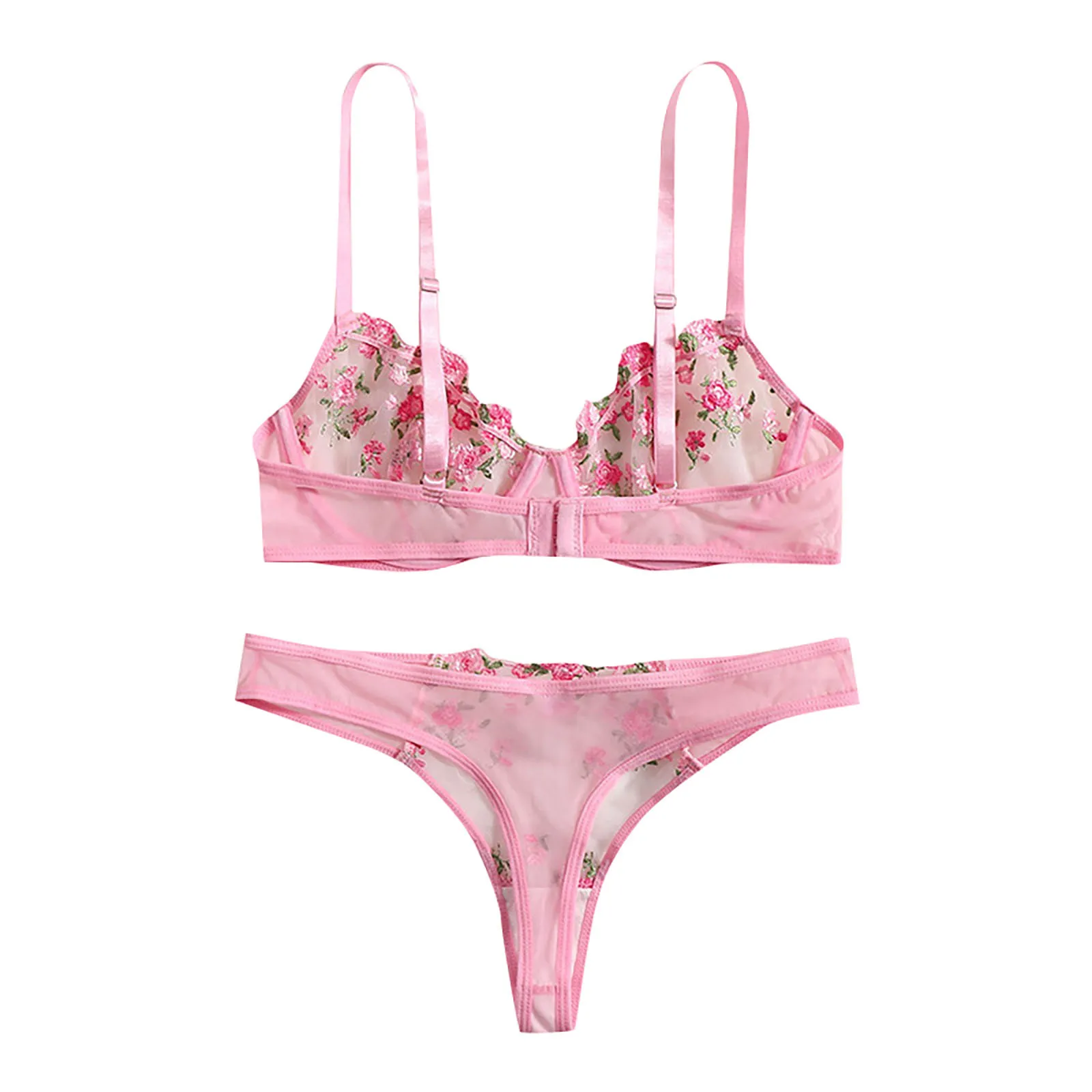 

Sexy Babydoll Women Lingerie Sexy Lace G-String Underwear Sleepwear Fashionable And Interesting Thong Pink Underwear Set