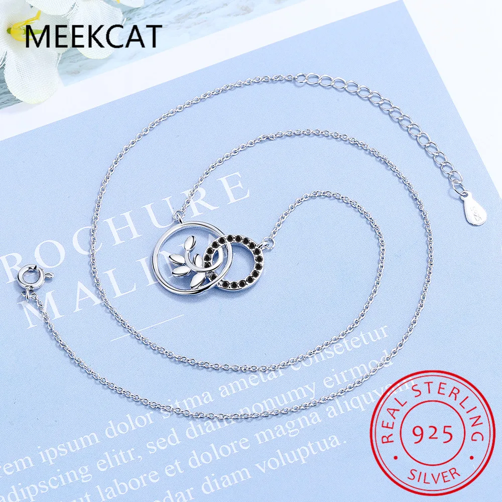 Подвеска из стерлингового серебра 925 пробы с круглыми листьями натуральный