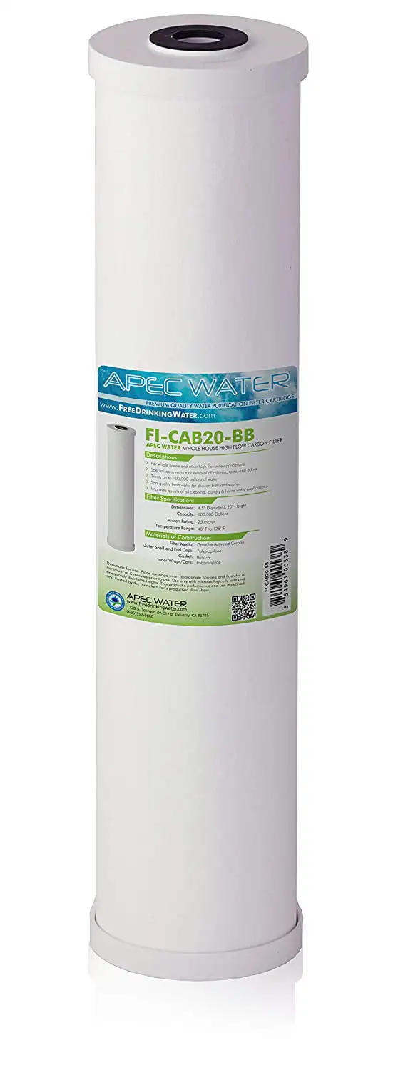 

Сменный фильтр для воды GAC Carbon с высоким потоком для всего дома 20 дюймов (FI-CAB20-)