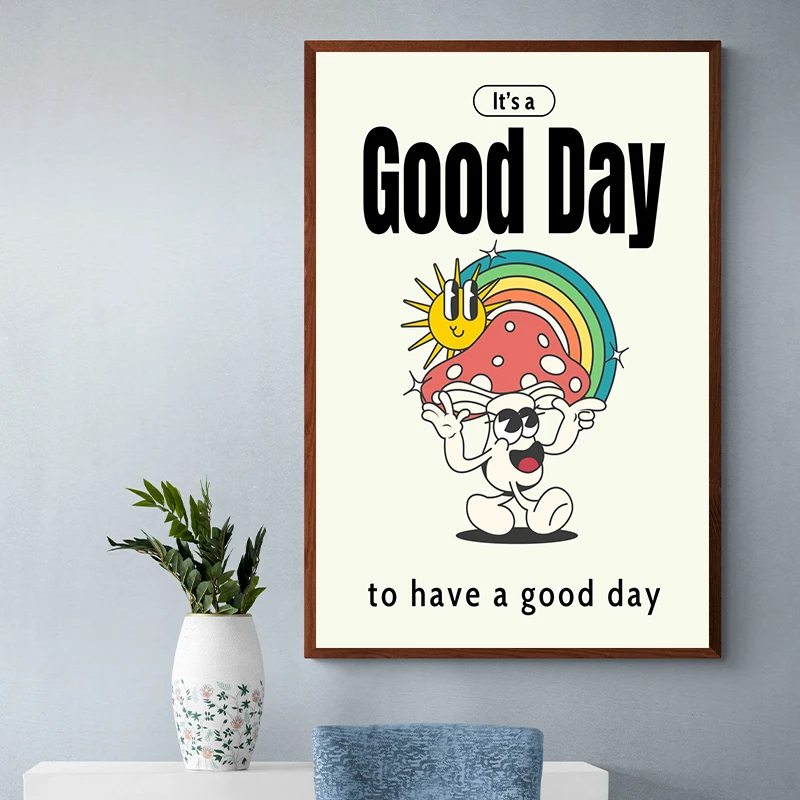 Постеры и принты с изображением героев мультфильмов цветов Groovy Картина на холсте