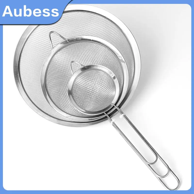 

Sieve Juice Filter 1pcs Colanders Filtering Food Oil Strainer With Long Handles Kitchen Tools And Gadgets Coffee Tea Vegtables