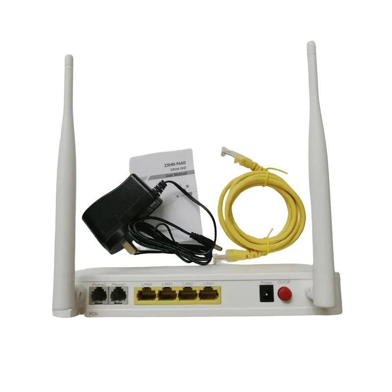 Оригинальные F660 V7 GPON ONT 1GE 3FE LAN 5 dbi антенны WIFI SC/APC зеленый вход ONU