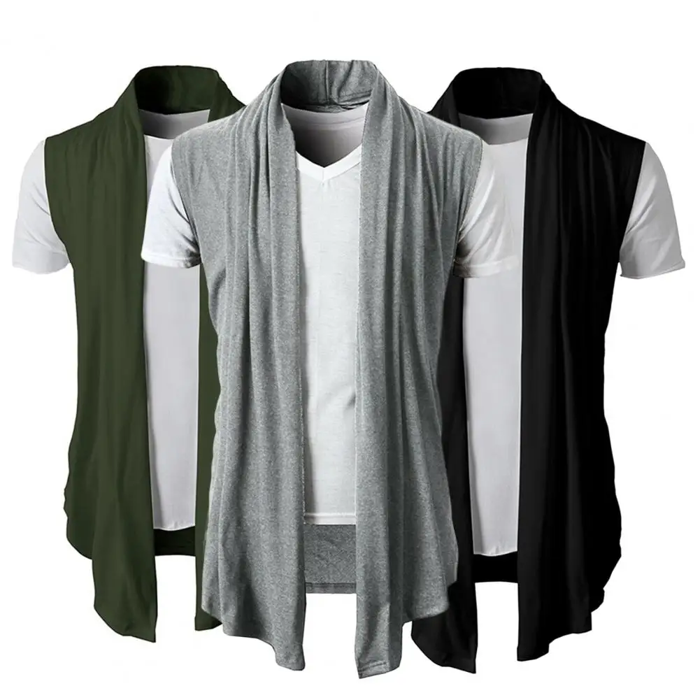 

All Match Super Soft Pure Color Open Stitch Cardigan Vest Streetwear