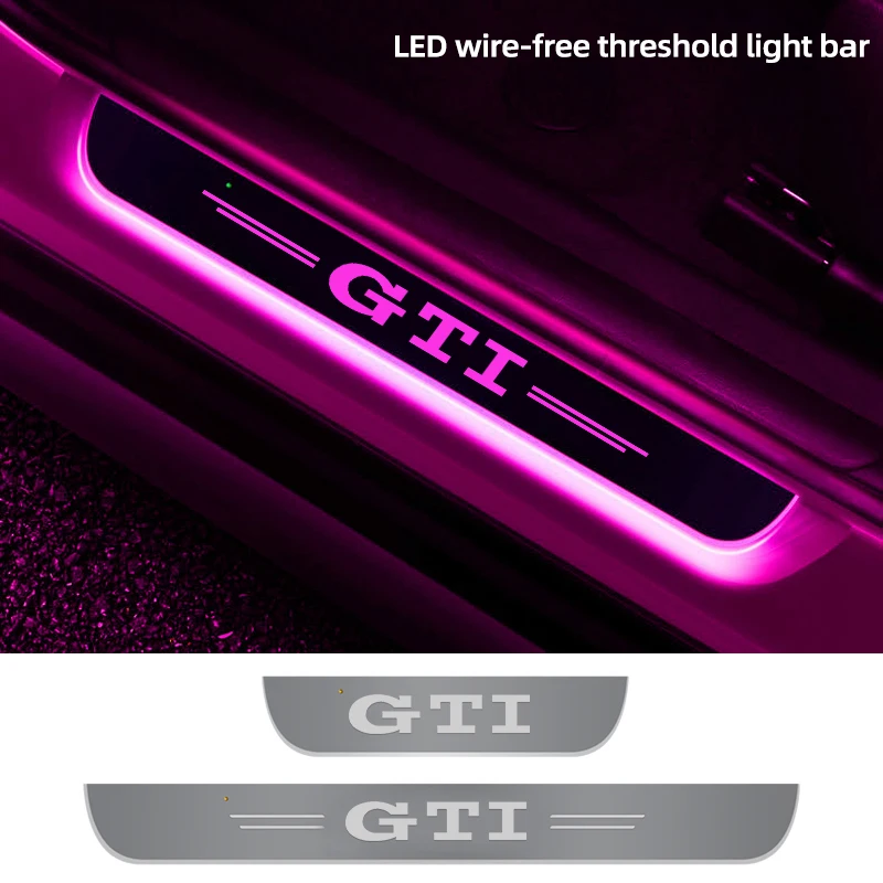 

Threshold protection strip For GTI Polo Golf R400 TCR MK2 MK4 MK5 MK6 MK7 Car Welcome Threshold LED Car Door Atmosphere Light