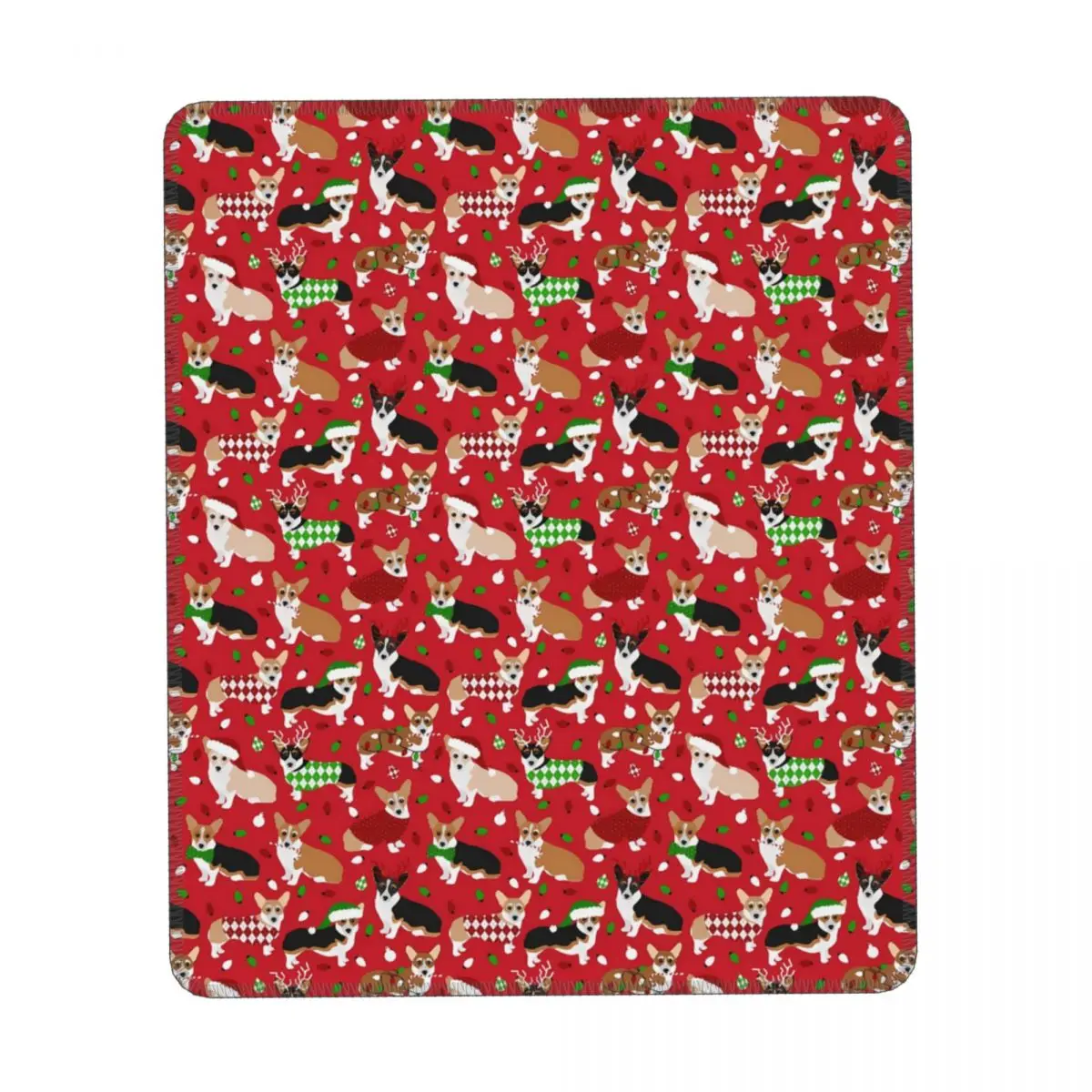 

Рождественская корги вертикальная фотография собаки винтажный пользовательский коврик для мыши настольные противоскользящие резиновые коврики для мыши