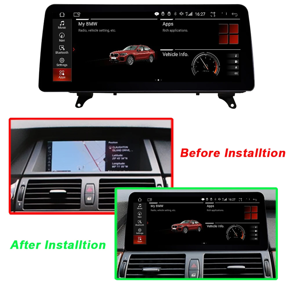 $340.38 Car Audio BT Monitor For BMW X5 E70 / X6 E71 (2007-2012) CCC CIC System Android 11 Radio Stereo Multimedia GPS
