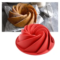 cake pan bakeware nonstick silicone spiral shape baking pan for cakes mould baking household bakeware tools kitchen accessories