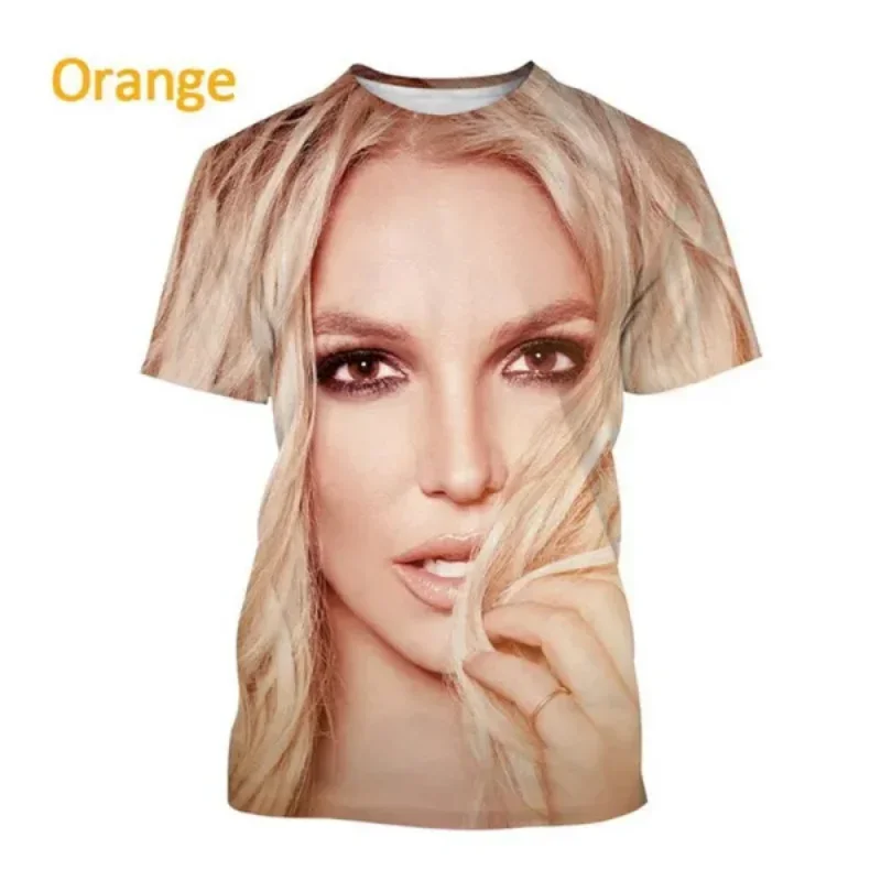 Модная популярная женская футболка с 3D-принтом Британни Спирса