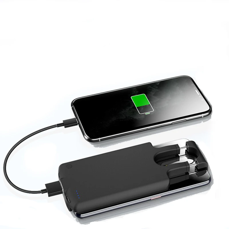 

Внешний аккумулятор на 10000 мА · ч, зарядное устройство, чехол для Xiaomi, Samsung, Oppo realme, универсальный внешний аккумулятор Type-C, внешний аккумулято...