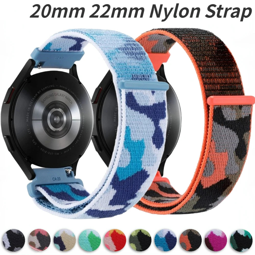 

22mm 20mm Nylon Strap For Huawei Watch 4/Pro/3/GT2 GT 3 Bracelet Loop Belt Samsung Galaxy Watch 3/4/Classic/5/Pro/Active 2 Band