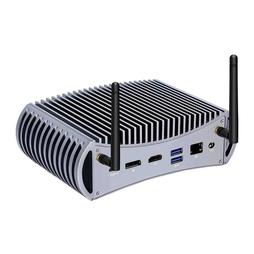 Безвентиляторный мини-ПК 11-го поколения Core i7-1165G7 i5-1135G7 Thunderbolt 4 Windows 11 HDMI DP 2*4K @ 60 Гц