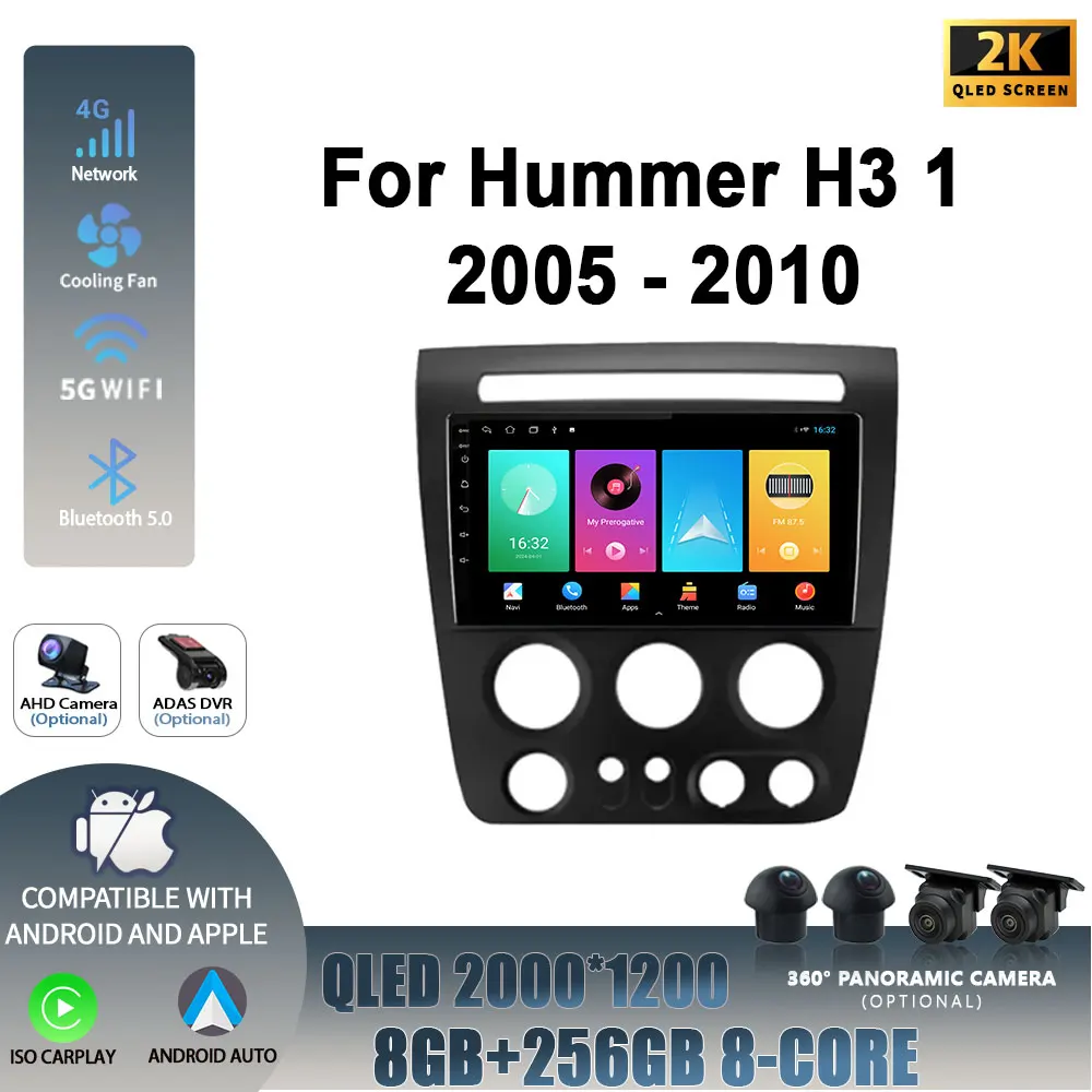 Android 14 для Hummer H3 1 2005-2010 головное устройство беспроводной Carplay стерео