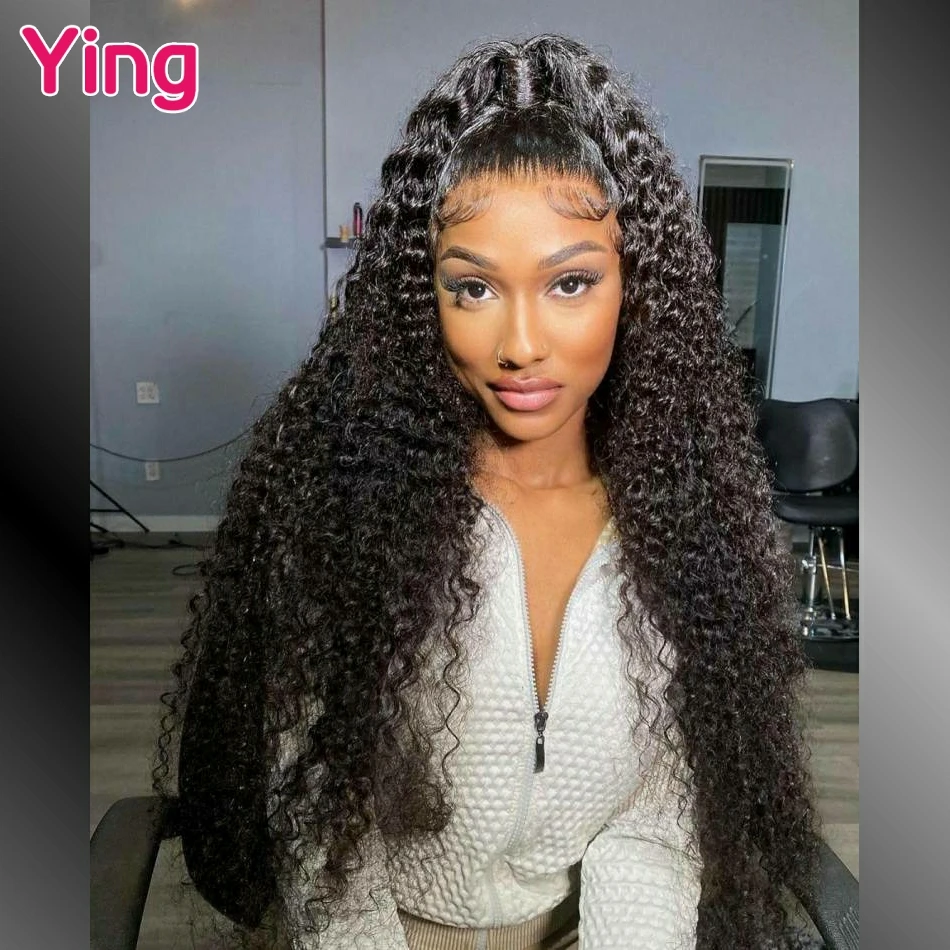 Вьющиеся волны Коричневые кофейные цвета Готовые Go 13x6 Прозрачные парики фронта