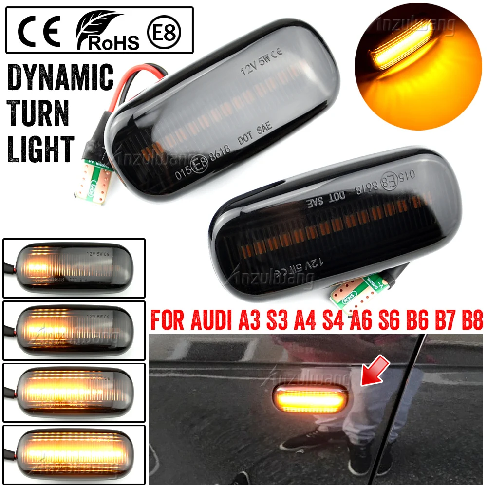 

2 шт., поворотники для Audi A3 S3 8P A4 S4 RS4 B6 B7 B8 A6 S6 RS6 C5 C7
