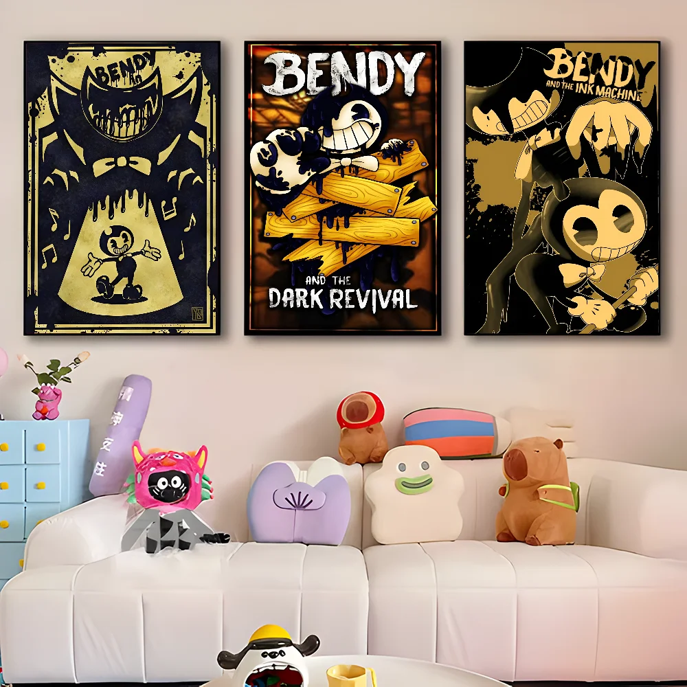 Аниме постеры B-Bendy A-And The L-Ink M-Machine стикеры для кофейни бара милый Декор комнаты