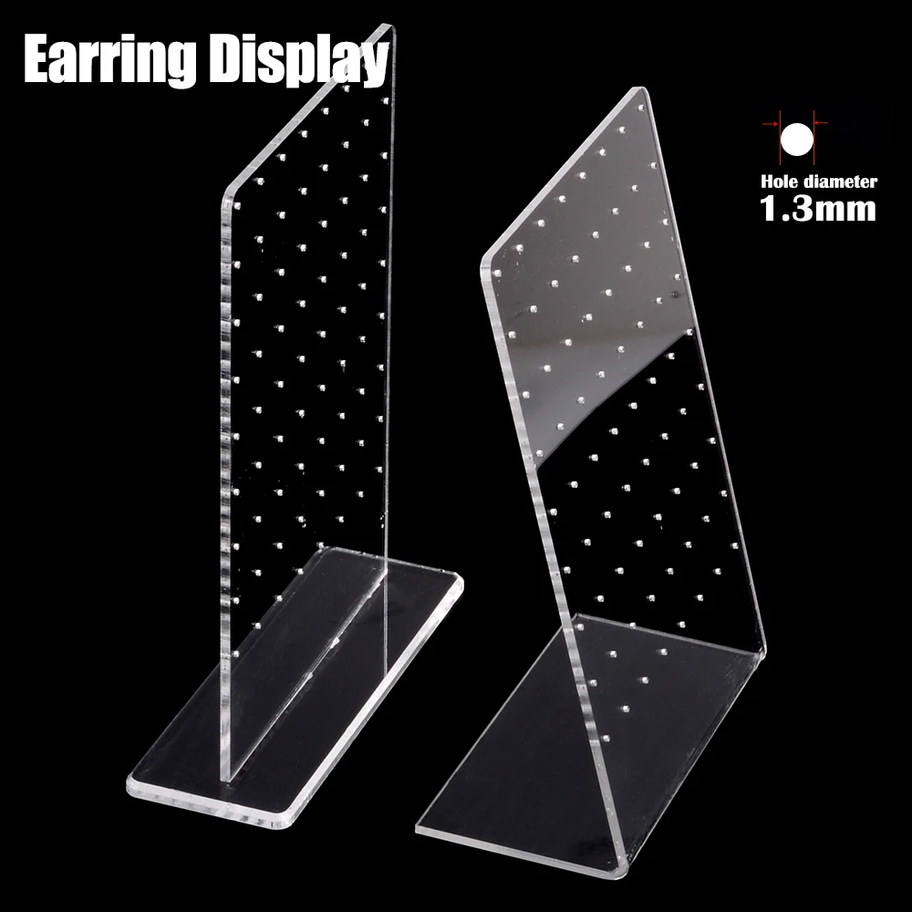 72 Holes Earring Display Holder Acrylic Stand Seller Piercing Jewelry Display Organizer Shelf Multi Ear Studs Storage Rack