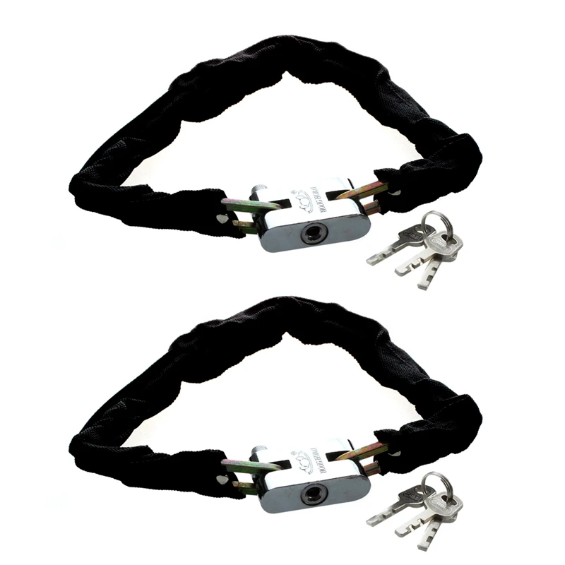 

2X 101Cm Reinforced Metal Heavy Motorbike Motorcycle Bicycle Chain Lock