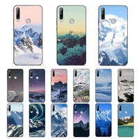 fhnblj snow mountain phone case for huawei y 6 9 7 5 8s prime 2019 2018 enjoy 7 plus
