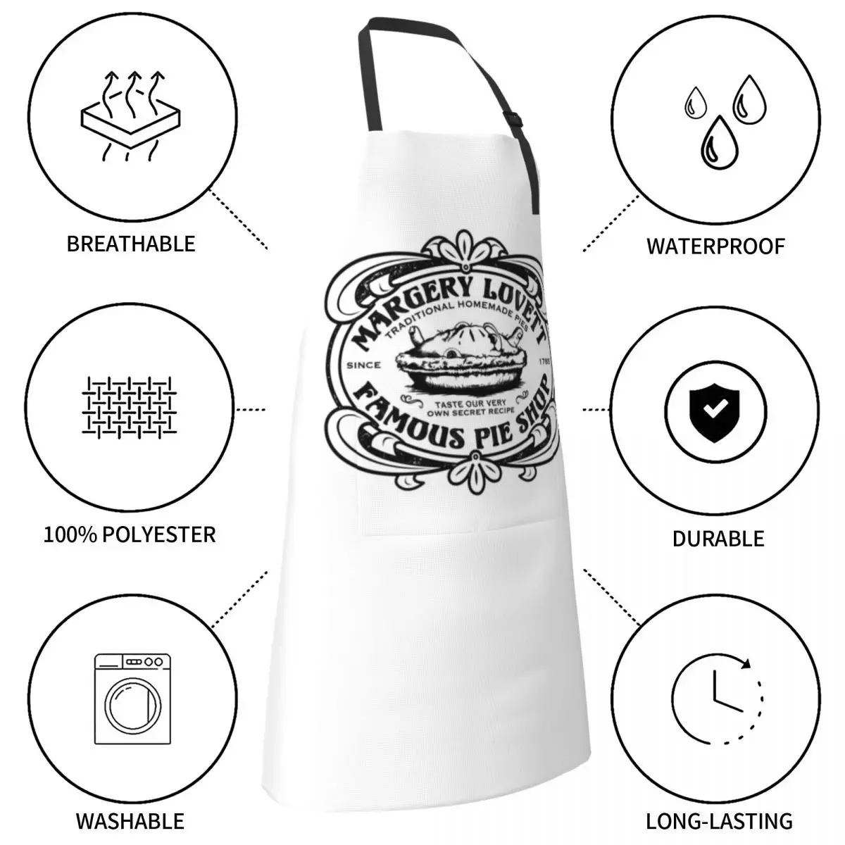 Mrs. Lovett-знаменитый фартук для пирога кухонная утварь куртка Женский