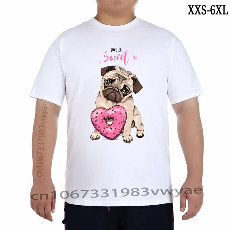 

Sweet Love Pug Women Tshirts Ladies Fashion Short Sleeve Cartoon Clothes t shirt Summer Female Tee top camisetas mujer Tshirt