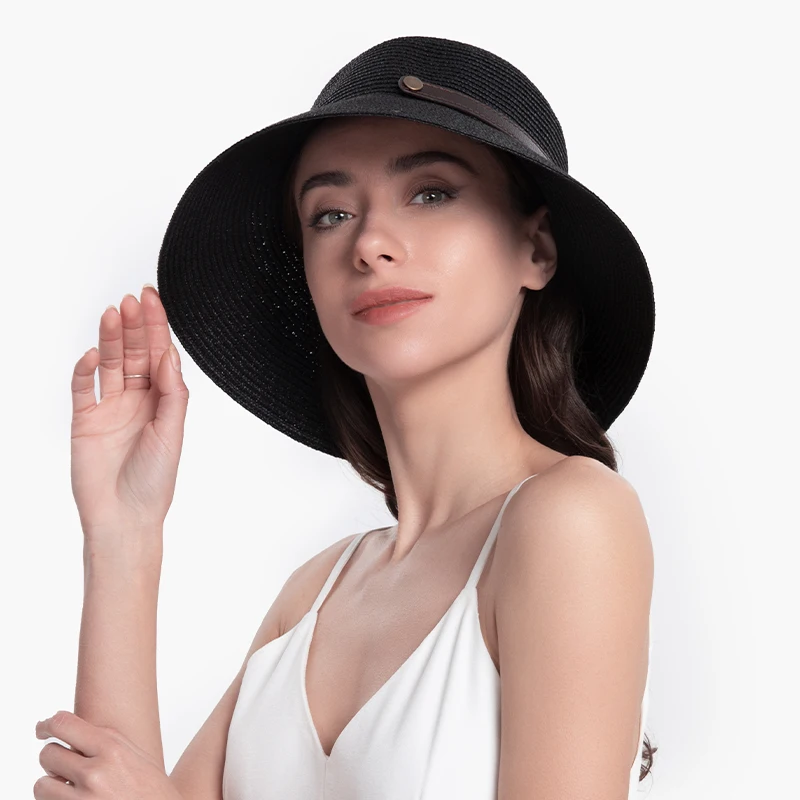 

Spring and Summer New Retro Outdoor Shade Sun Protection Straw Hat Travel Beach Hat