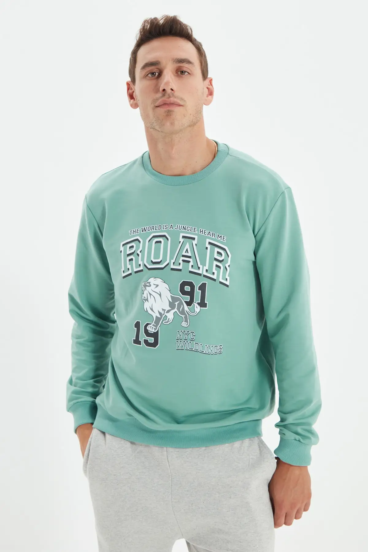 

Trendyol Men 'S Regular Fit Sweatshirt TMNAW22SW0097