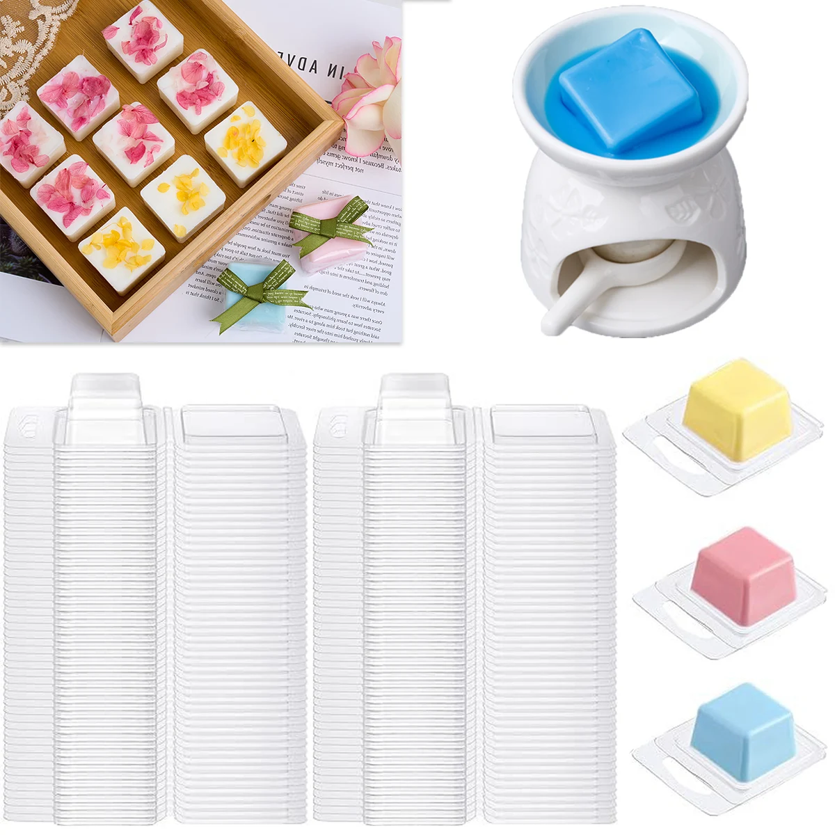 10/20 шт. квадратные пластиковые формы для изготовления свечей