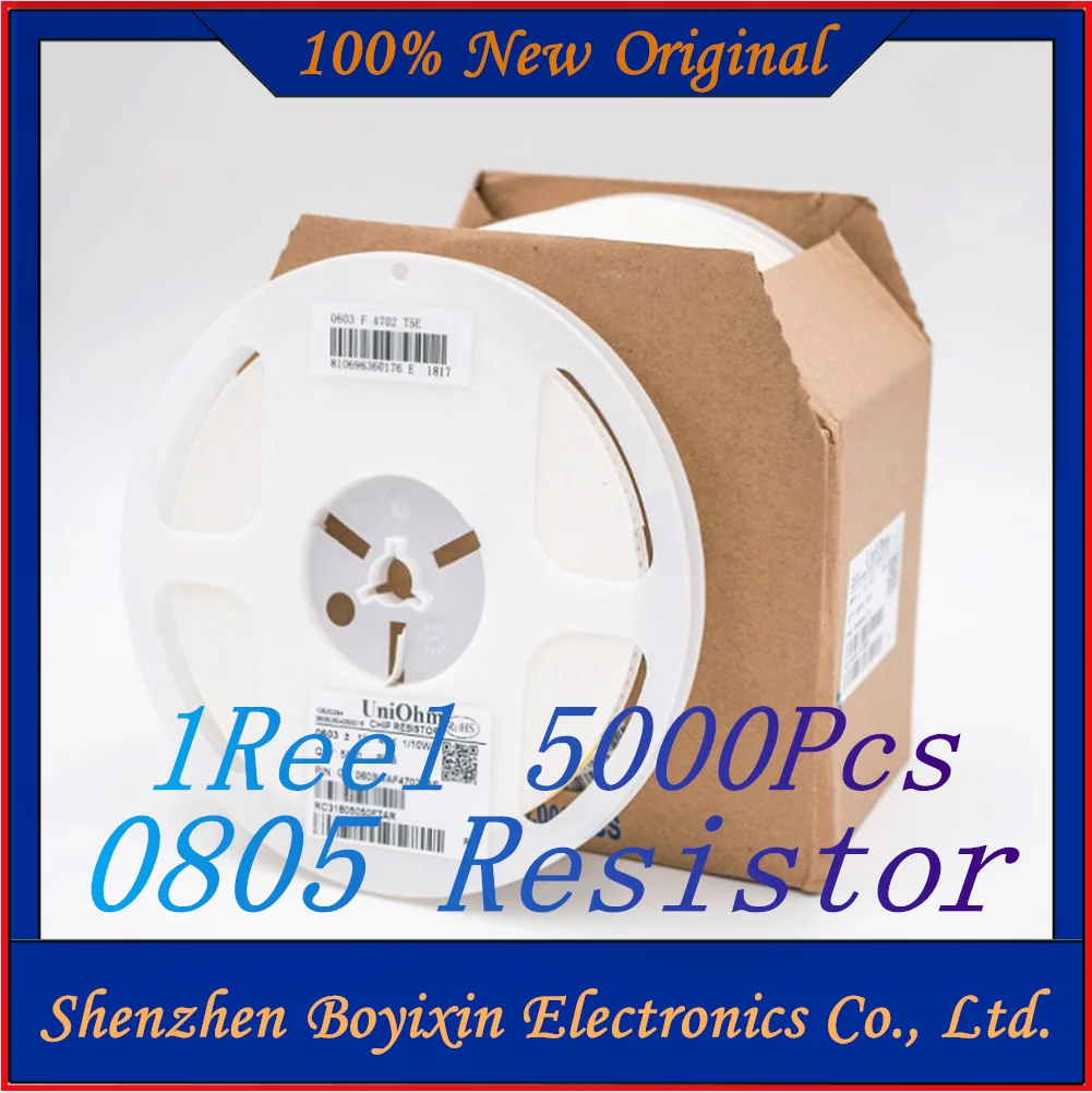 5000PCS 0805 Resistor SMD Accuracy 1% 0 ohm ~ 10M ohm 1K 2.2K 10K 100K 0 1 10 100 150 220 330 ohm 1R 10R 100R 150R 220R 330R