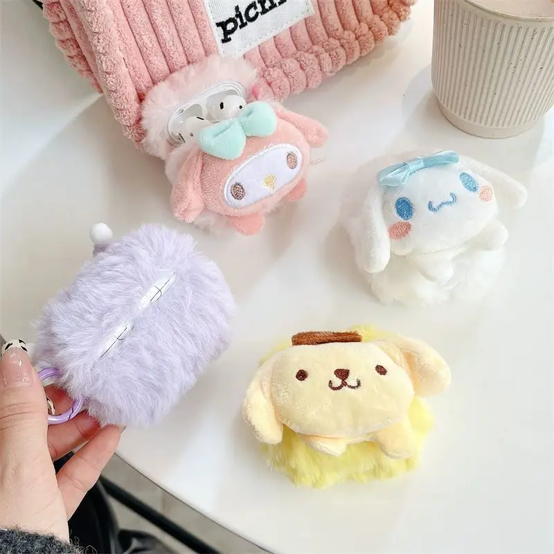 MINISO Sanrio аниме Осень-зима Airpods плюшевые наушники Женская милая плюшевая