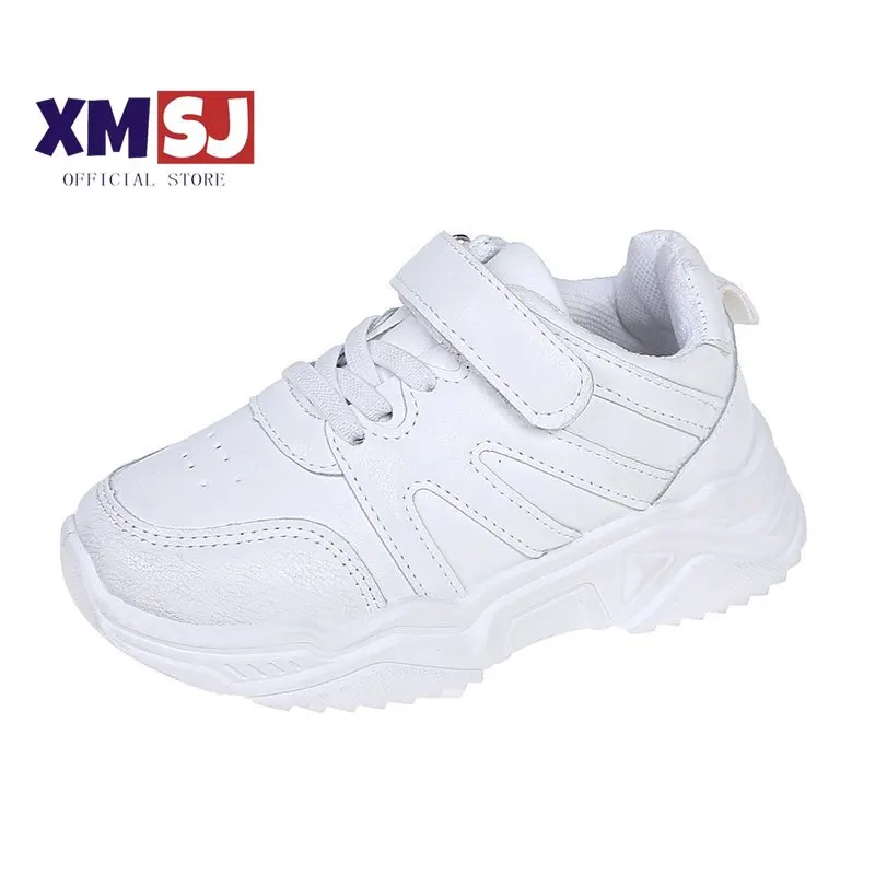 

Autumn Kids White Sneakers Leisure Platform Light Soft Fashion Boys Girls Sport Shoes Size 26-37 All-match Children Trainers