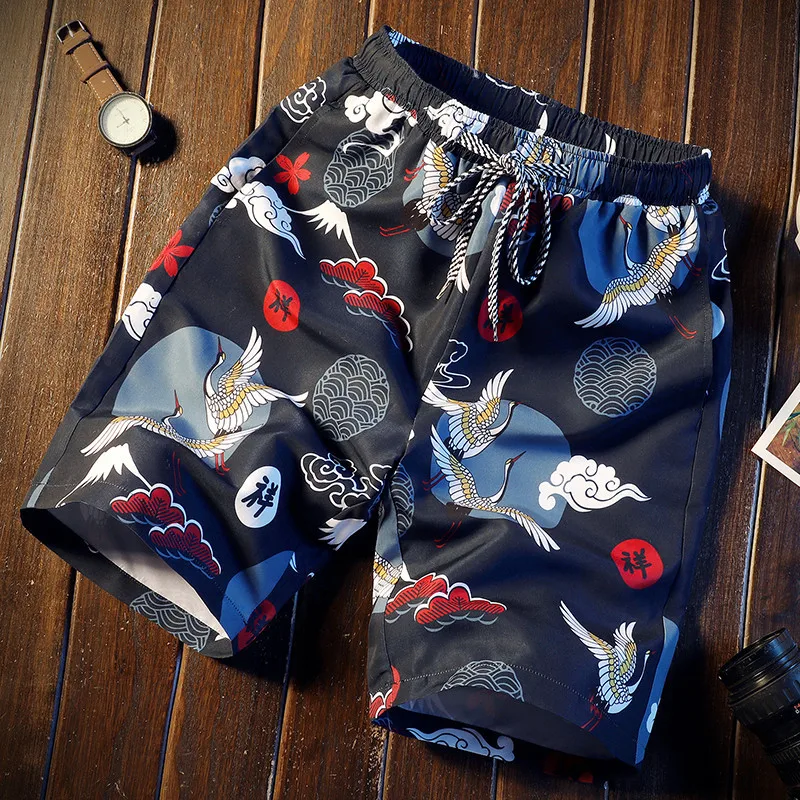 

Men's Beach Shorts 2022 Summer New Men's Fashion Casual Shorts Camouflage Printed Elastic Waist Strap Men's Sports Short Pant