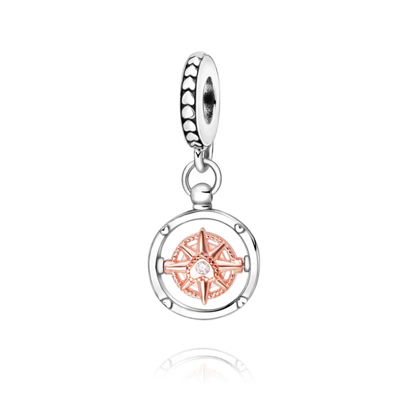 

Club Member Lucky Compass Pendant Charm 925 Sterling Silver Bead Fit Original Pandora Bracelet Women DIY Jewelry Gift