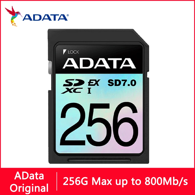 

ADATA SD Card 256GB Flash Memory Card 512GB Card SD U3 4K Microsd SD Cards for Camera SD 7.0 up to 800Mb/s