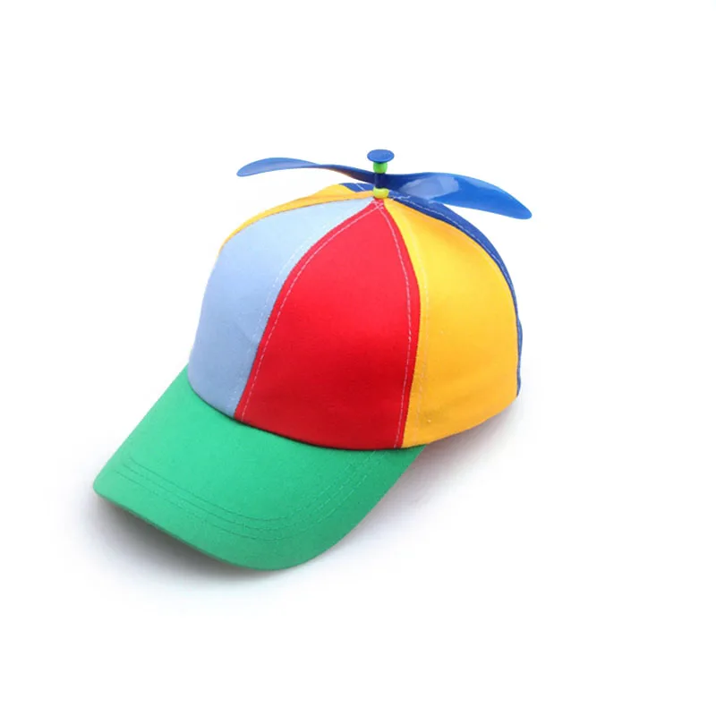 Цветная бамбуковая бейсболка со стрекозой в стиле пэчворк съемным вертолетом и