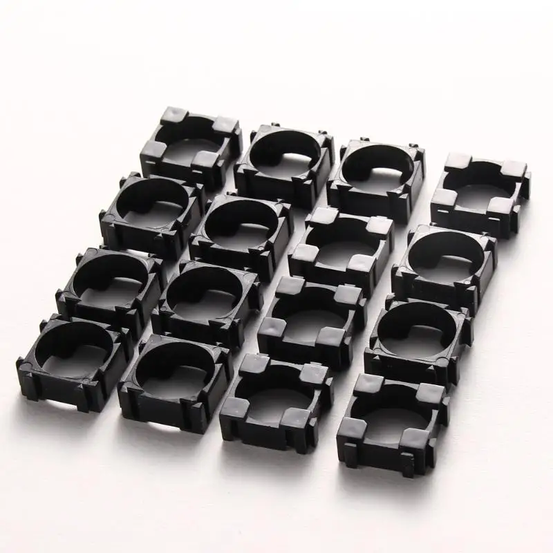 

100pcs 18650 Battery Safety Anti Vibration Holder Cylindrical Bracket 22x22mm Li-ion Cell Storage Lithium Battery Support Stand