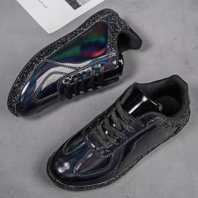 Женские кроссовки для улицы черные фиолетовые прогулочная обувь весенние