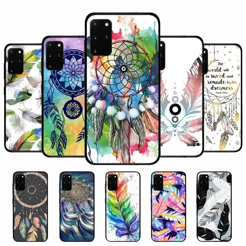 

feather Phone Case for Samsung S10 21 20 9 8 plus lite S20 UlTRA 7edge