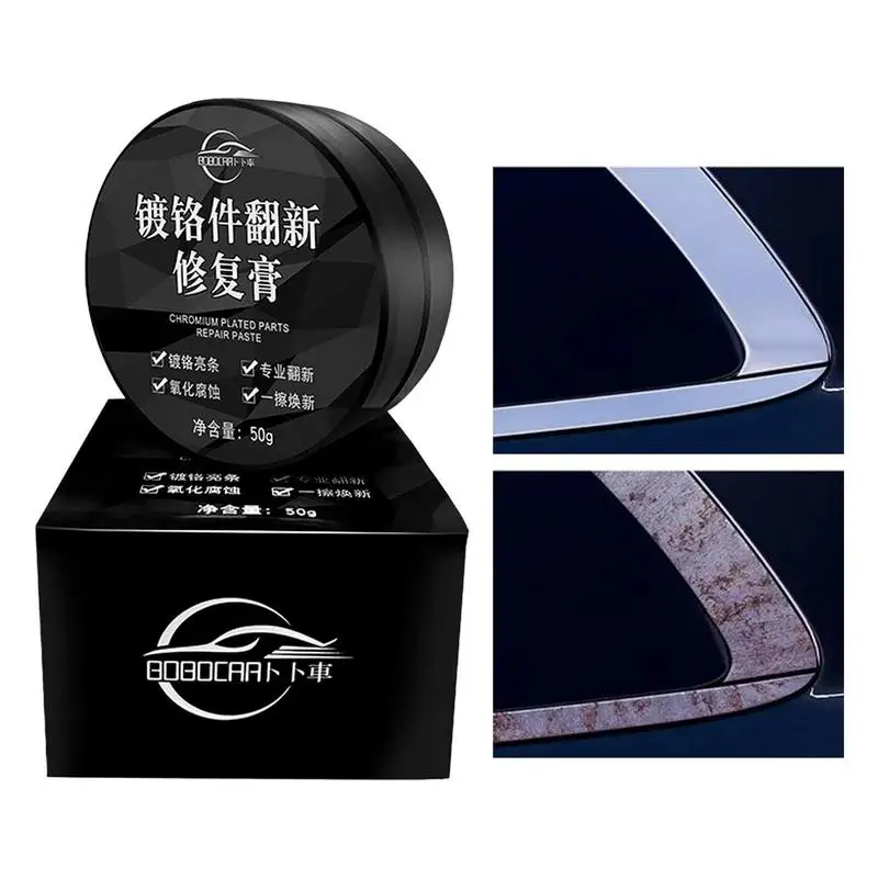 

50g Chrome Plated Restorer High Hardness Diamond Polish Oxidation Repair Refurbishment For Car Window Metal Strip Restorer
