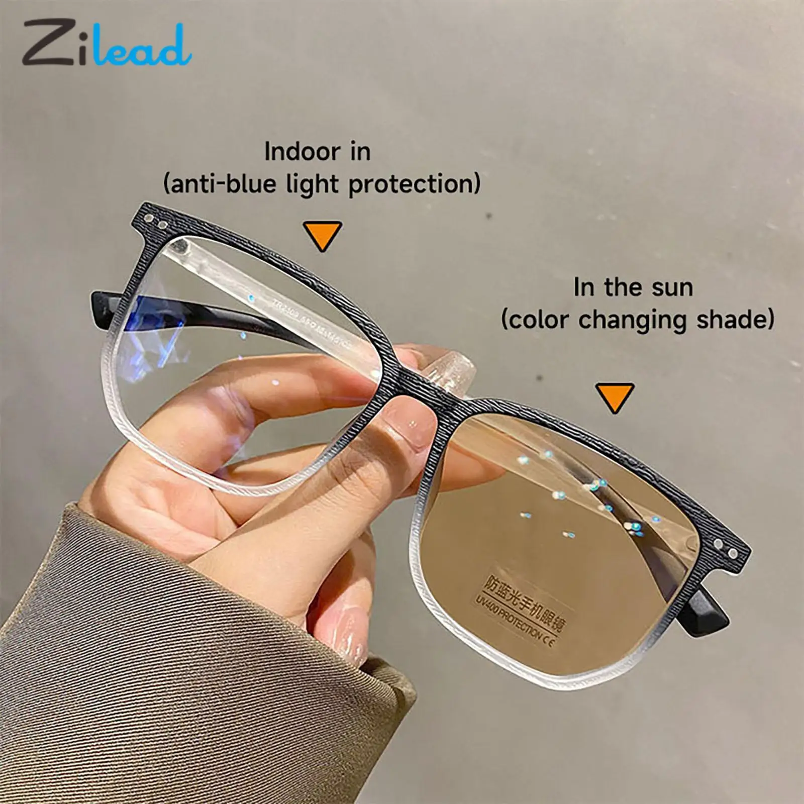 

Zilead Photochromic Myopia Glasses Women Men Sqaure Discolored Myopic Eyeglasses Sun Colorchange Nearsighted Eyewear 0-0.5-1-2-6