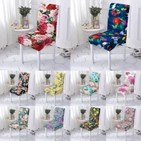 rose flowers chair cover elastic chair slipcovers stretch dining chair covers used for wedding banquet hotel mothers day gift