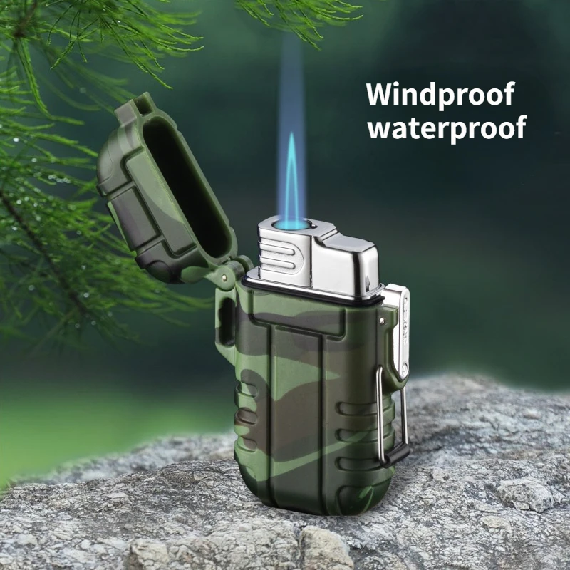 

Torch Waterproof Jet Butane Gas Lighter Portable Outdoor Turbo Cigar Cigarette Lighter New Smoke Survival Tool Windproof Camping