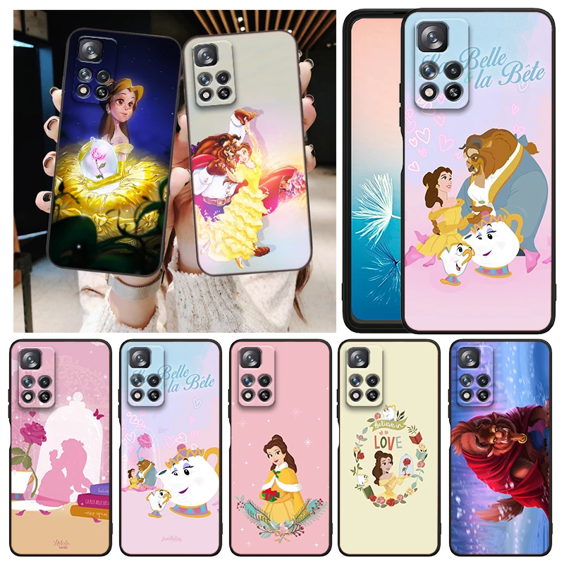 

Beauty And The beast Love Phone Case For Xiaomi Redmi Note 12 11E 11S 11 11T 10 10S 9 9T 9S 8T 8 Pro Plus 5G Black TPU Cover