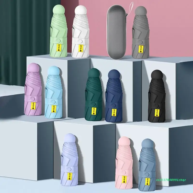 

Small Compact Umbrella Mini Size Sun & Rain Lightweight Umbrella Pocket Sun Protection & Ultraviolet Protection Parasol