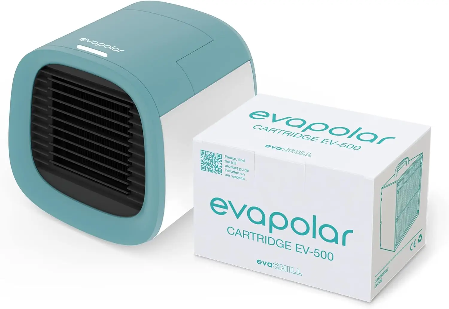 

2 items evaCHILL Personal Evaporative Air Cooler (Blue) and extra cartridge