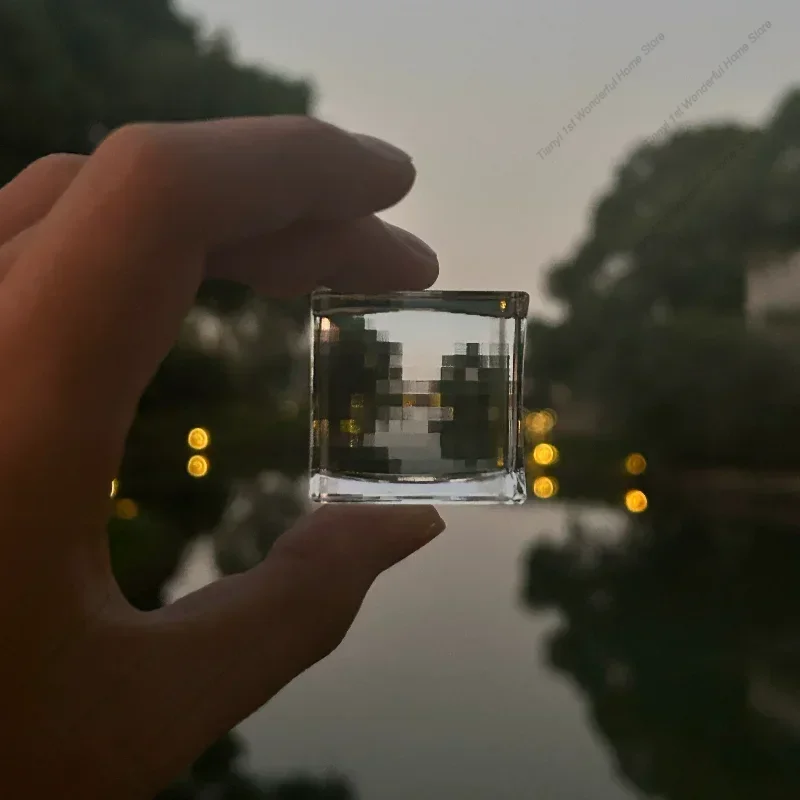 Кристаллический пиксельный камень фильтр для фотографий креативный уникальный